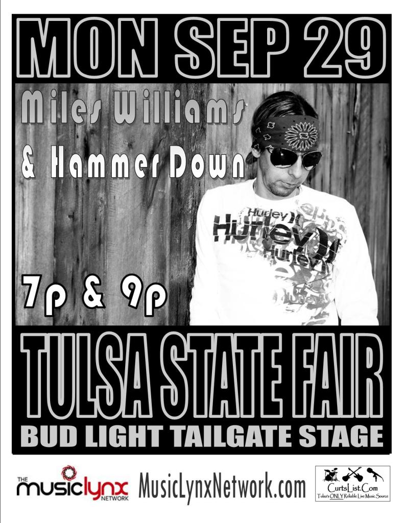 Hammer Down at Tulsa State Fair poster 9-29-14